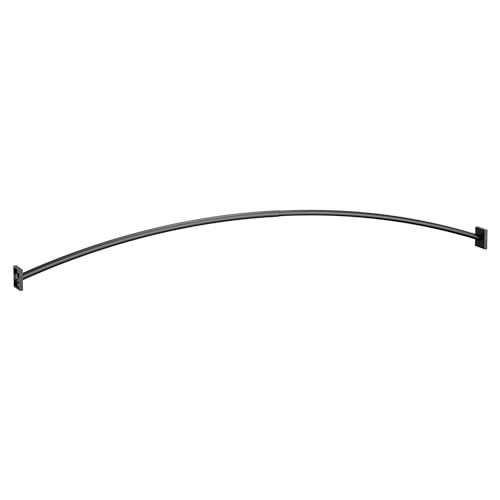 Modern Matte Black Shower Curtain Rod for 5-Foot Curved Shower, CSR2167BL