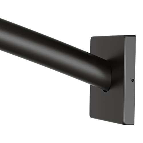 Modern Matte Black Shower Curtain Rod for 5-Foot Curved Shower, CSR2167BL
