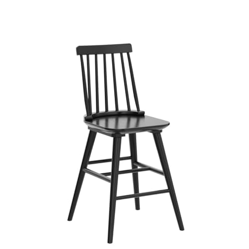 DUHOME Black Spindle Back Bar Stools Set of 2, Farmhouse Style Kitchen Island Chairs