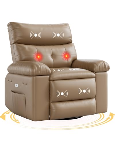Electric Swivel Massage Chair with Vibration, Heating & Storageelligence