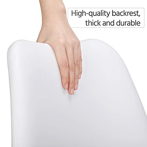 Yaheetech White Dining Chair Set of 4 with Beech Wood Legs
