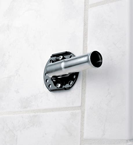 Curved Nickel Shower Curtain Rod, 5 Foot, Pivoting Ends