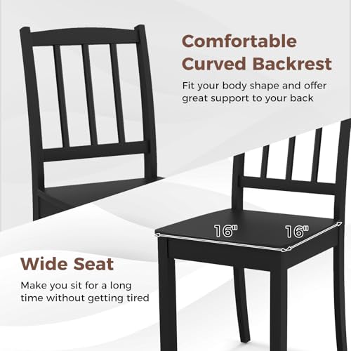 Simplified title: Farmhouse Dining Chairs Set of 4 with Curved Backrest, Wooden Side Chairs for Study and Dining Room
Revised title: Farmhouse Dining Chairs Set of 4 for Study and Dining Room