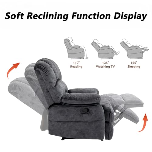 Extra Wide Fabric Recliner for Big and Tall Adults