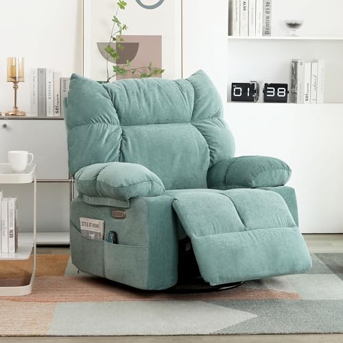 Modern Green Power Recliner Chair with Massage and Heating for Adults