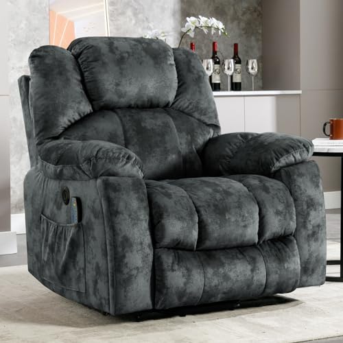 Elderly Power Lift Recliner with Massage & Heat - Green Grey