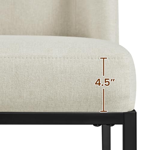 Yaheetech Beige Mid-Back Dining Chair Set, Modern Kitchen & Living Room Furniture, Set of 4