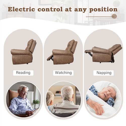 Oversized Electric Power Recliner with USB Ports for Living Room