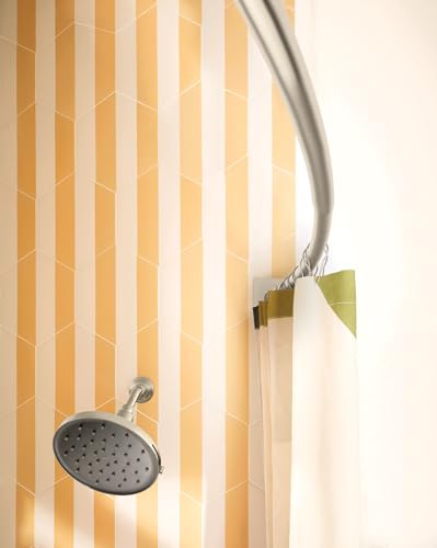 Moen Triva Matte Black Adjustable 54-60 Inch Curved Shower Rod, Bathroom Curtain Rod