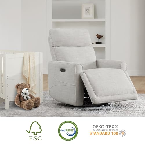 Modern Nursery Rocking Chair with USB and Type-C Ports