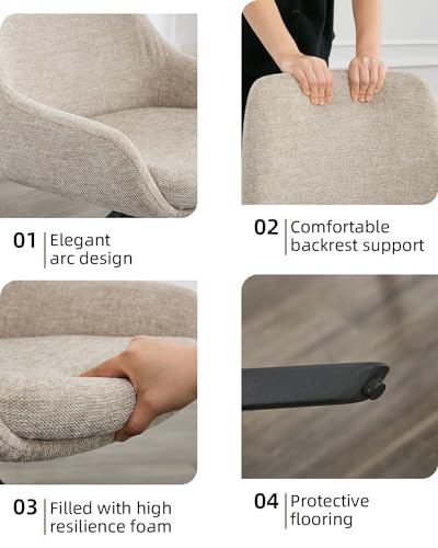 4 Swivel Dining Chairs for Modern Kitchen & Dining Room
