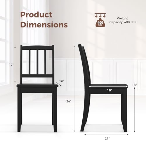 Simplified title: Farmhouse Dining Chairs Set of 4 with Curved Backrest, Wooden Side Chairs for Study and Dining Room
Revised title: Farmhouse Dining Chairs Set of 4 for Study and Dining Room