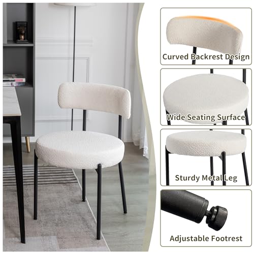 4 White Dining Chairs for Contemporary Home Décor