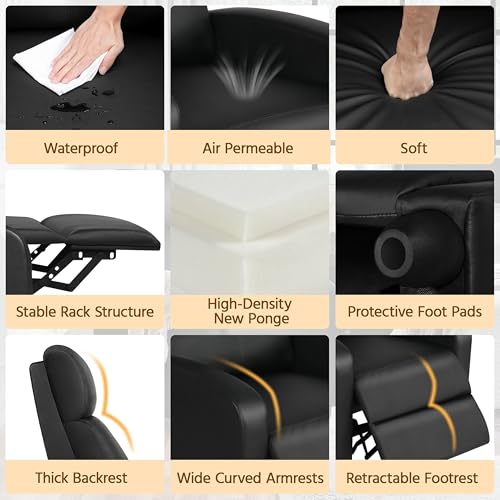 Lumbar Support Recliner Chair for Comfortable Living Room