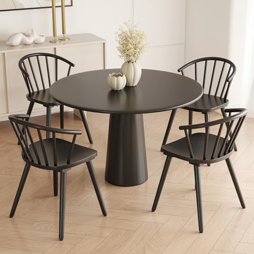 Windsor Mid-Century Modern Kitchen Dining Chairs with Wooden Finish