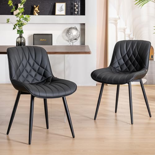 Modern Upholstered Dining Chairs Set of 2 for Kitchen and Dining Room