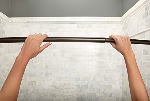Moen Old World Bronze Tension Curved Shower Rods