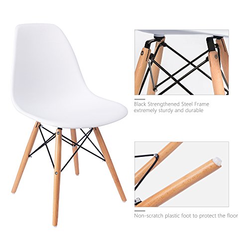 Furmax modern white dining chair set of 4 for living room, kitchen