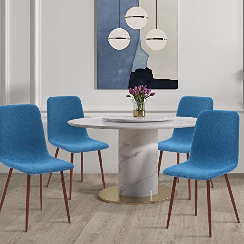 CangLong Blue Mid Century Living Room Side Chair Set, Set of 4