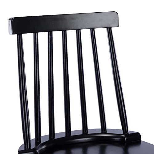 DUHOME Black Spindle Back Bar Stools Set of 2, Farmhouse Style Kitchen Island Chairs