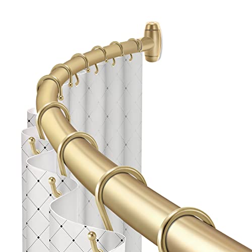 Adjustable Gold Shower Rod for More Space, 48-72 Inches