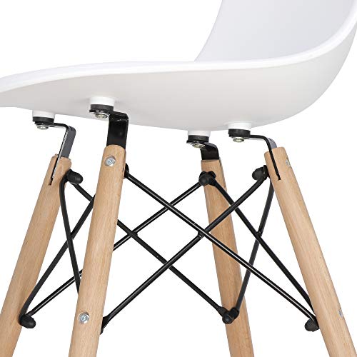 Modern DSW Shell Dining Chair Set of 4, White