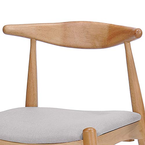 Francie Beige Oak Finish 2-Pc Dining Chair Set