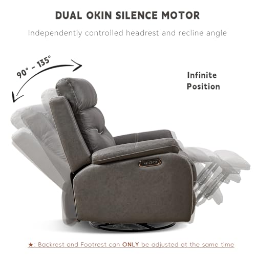 Royalson Dual Motor Power Recliner Chair with One-Key Reset