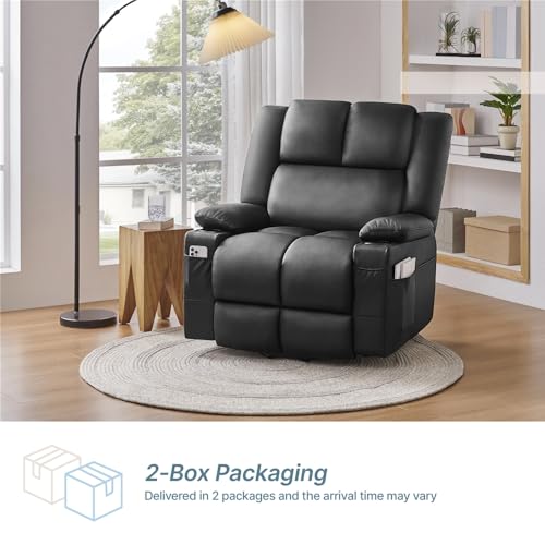 Yaheetech Large Electric Power Lift Recliner with Heat & Massage for Elderly