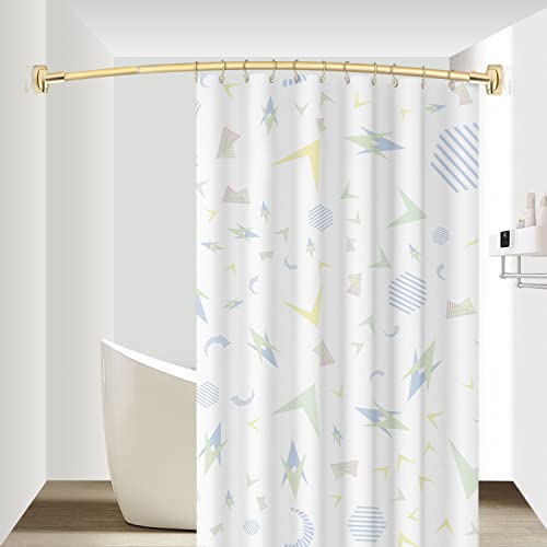 Adjustable Gold Shower Rod for More Space, 48-72 Inches