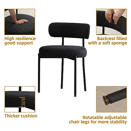 Set of 4 Black Mid-Century Modern Dining Chairs