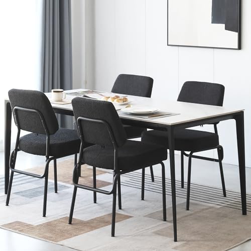 Set of 2 Black Dining Chairs for Modern Kitchen and Dining Room