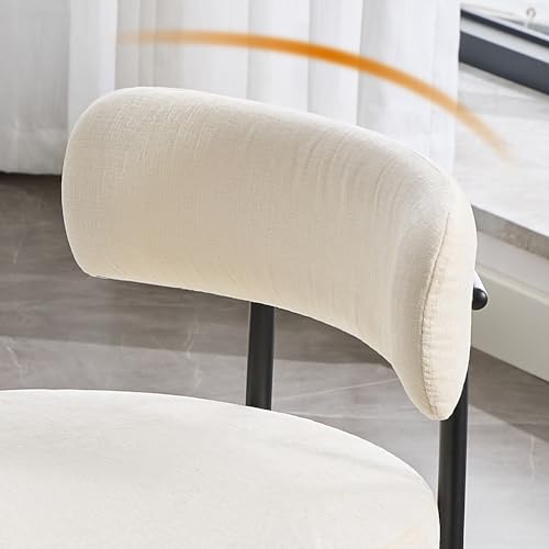 White Modern Velvet Dining Chair Set of 4