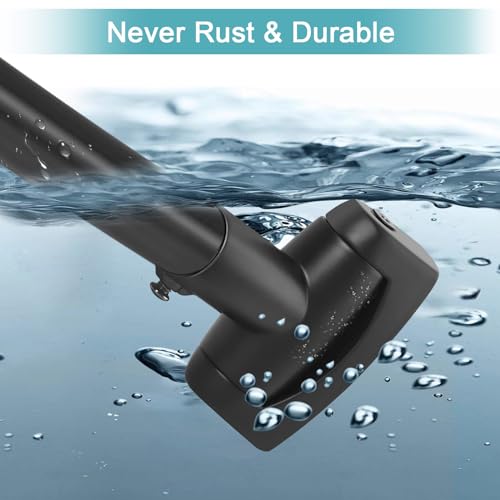 YNL Curved Rustproof Shower Rod, Matte Black, 35-82In, Adjustablebathtub Bathroom