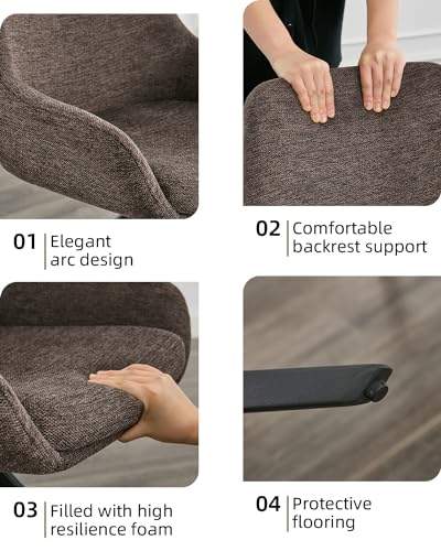 Modern Swivel Dining Chair Set of 4 for Kitchen & Dining Room