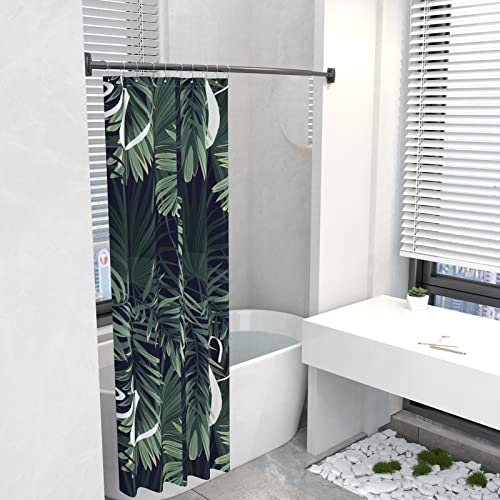 Black Adjustable Aluminum Curved Shower Curtain Rod, 43-72 Inches
