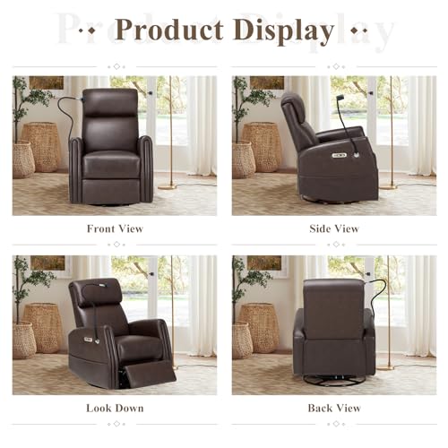 COLAMY Power Recliner Chair with Faux Leather, Ideal for Nursery & Living Spaces