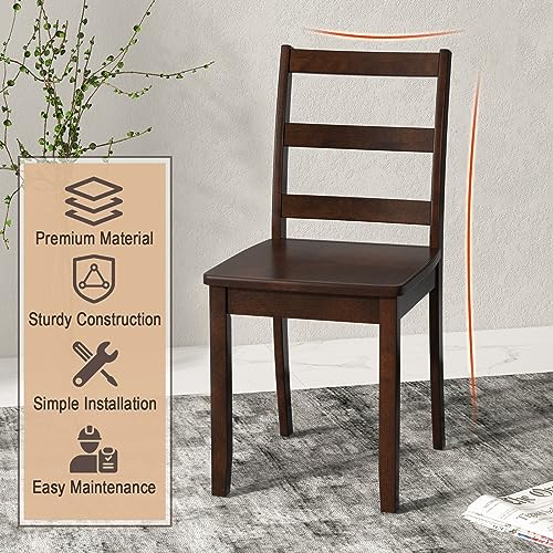 Wooden Dining Chairs Set of 4 for Kitchen or Dining Room