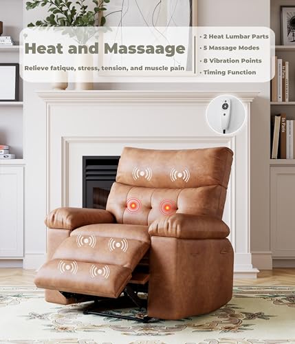 Heat and Massage PU Leather Recliner Chair - Premium Comfort for Relaxation