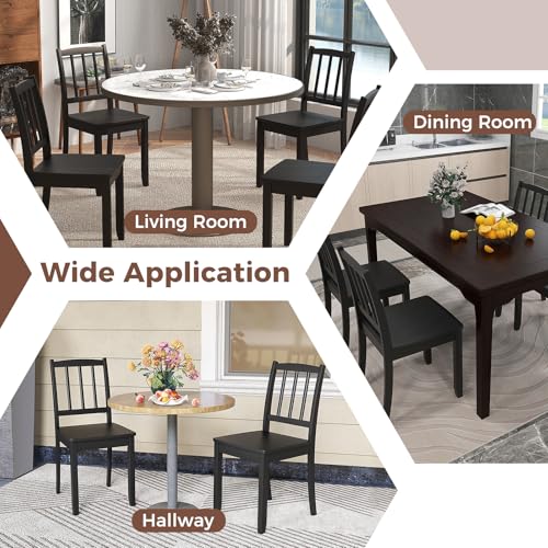 Farmhouse Dining Chairs Set of 4 Wood Studiomix