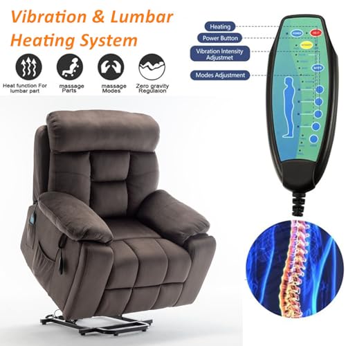 Extra Wide Recliner Chair for 400lbs+ Big Man with Heat and Massage