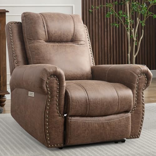 Oversized Electric Power Recliner with USB Ports for Living Room