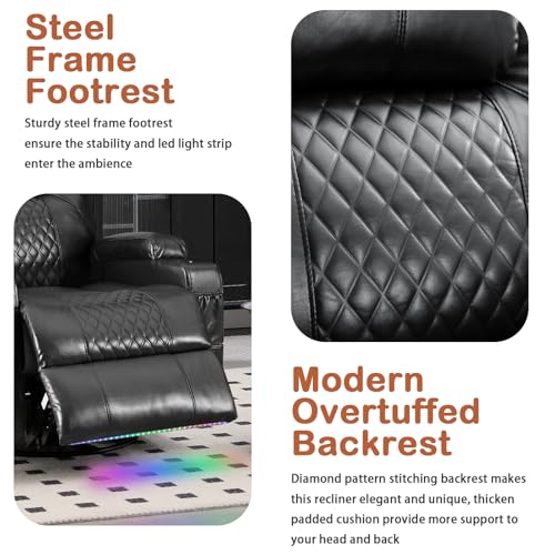Oversized Recliner with Heat, Massage for Adults