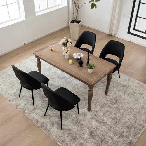 Rowill Black Mid Century Modern Dining Chairs Set of 2