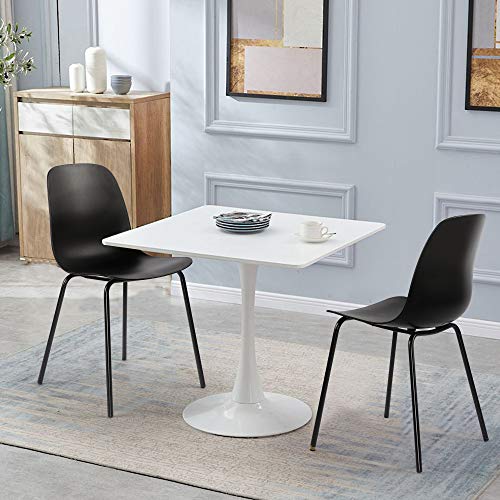 Matte Black Dining Chair Set for Kitchen & Living Room